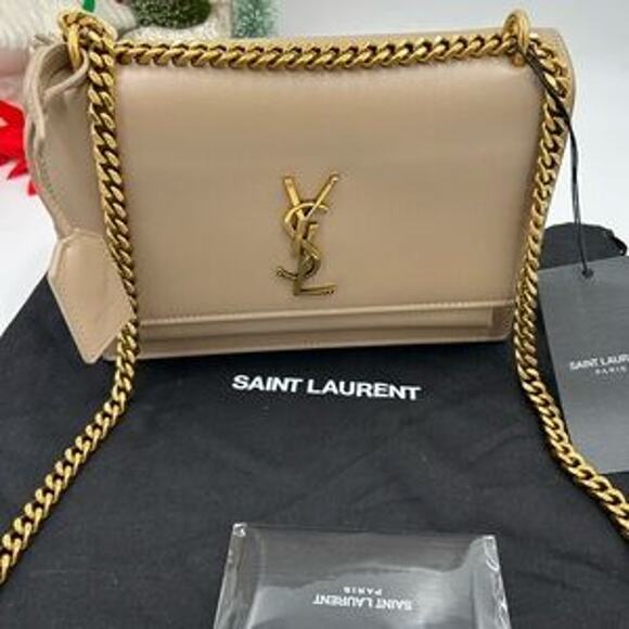 Women's Saint Laurent YSL Sunset medium Leather shoulder Bag made in Italy - Picture 14 of 14